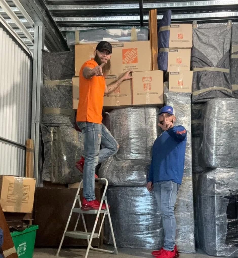 Journeymen Moving crew loading a truck for a local residential move in Columbia, KY